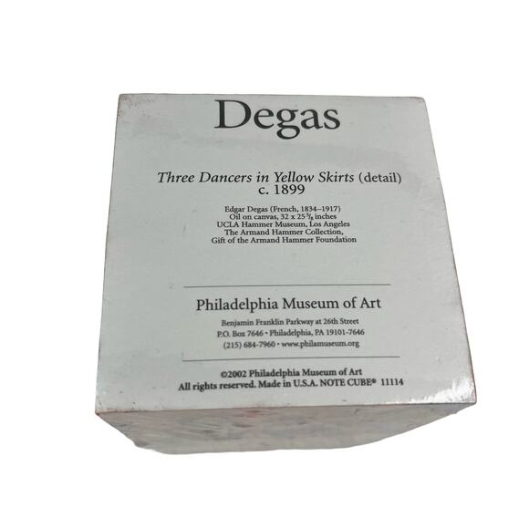 Degas Three Dancers Yellow Skirts Phila Museum of Art Paper Cube New - Picture 8 of 12